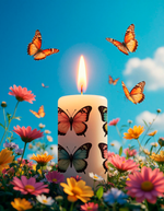 Трансфер переводной - декаль для свечей и гипса бабочки 010 А5