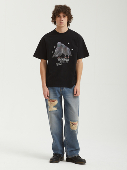 Мужская Футболка Lovebirds