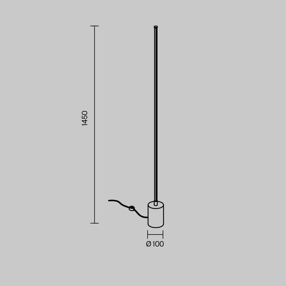 Напольный светильник (торшер) Maytoni MOD147FL-L20BK1