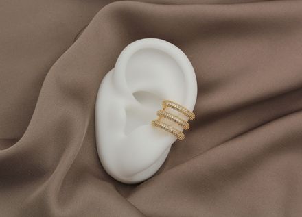 Кафф "Параллели", со стразами