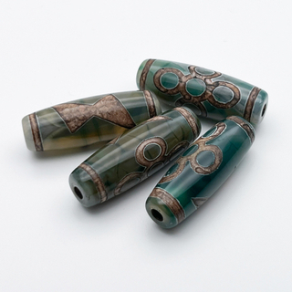 "Дзи" Ключ и Молния, размер около 30*10 мм, цена за 1 шт