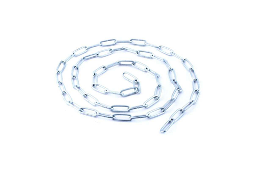 ЦЕПЬ СТРОЙБАТ DIN 763 (ДЛ. ЗВЕНО) 5ММ (БЕЛЫЙ ЦИНК 5 М)