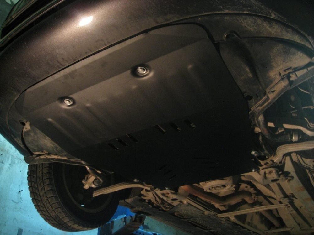 Защита картера и КПП (сталь 2 мм) для Audi A4 B7 2004-2009 (V - 1.8; 2.0TDi MT; 1.9TDI) Alfeco.ALF3034st