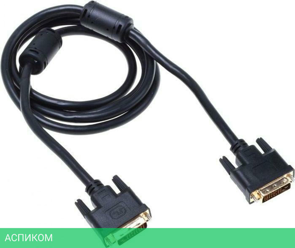 Кабель Buro DVI-D(m)/DVI-D(m) 1.8 м ферритовые кольца BHP RET DVI18 черный