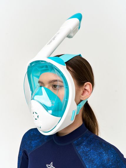 Маска полнолицевая Sargan Планета океан 2.0 белый/бирюзовый