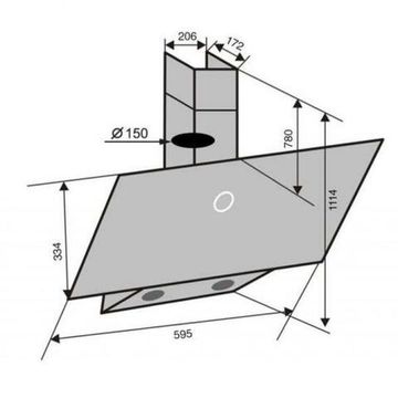 Кухонна витяжка VENTOLUX MIRROR 60 BK (800) TC HOL