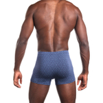 Мужские трусы-боксеры с принтом в виде звезд и треугольников (Размер: L) (Цвет: синий)