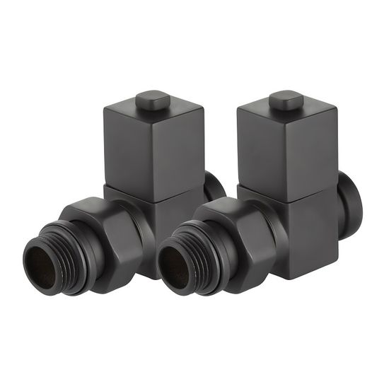 Набор ручной регулировки Royal Thermo Cube (2 шт.) 1/2" прямой, цвет чёрный (RTE 56.0006)