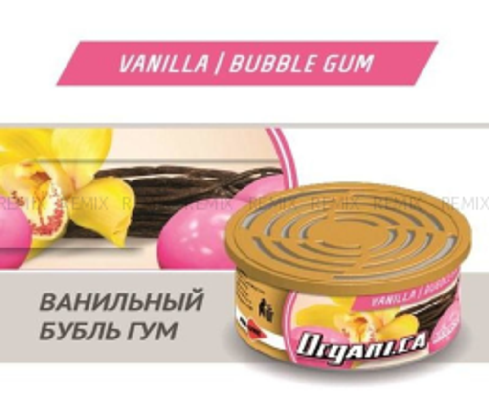 Ароматизатор ж/б AIM-ONE Ванильный Бубль Гум. AIM-ONE Organic Cans Vanilla/Bubbl (ORGANI.CA) ORG-FVB