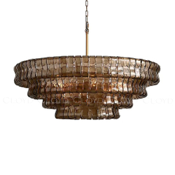 Люстра Cloyd NAMASTE C16 / Ø90 см - латунь - коричнев. стекло (арт.11689)