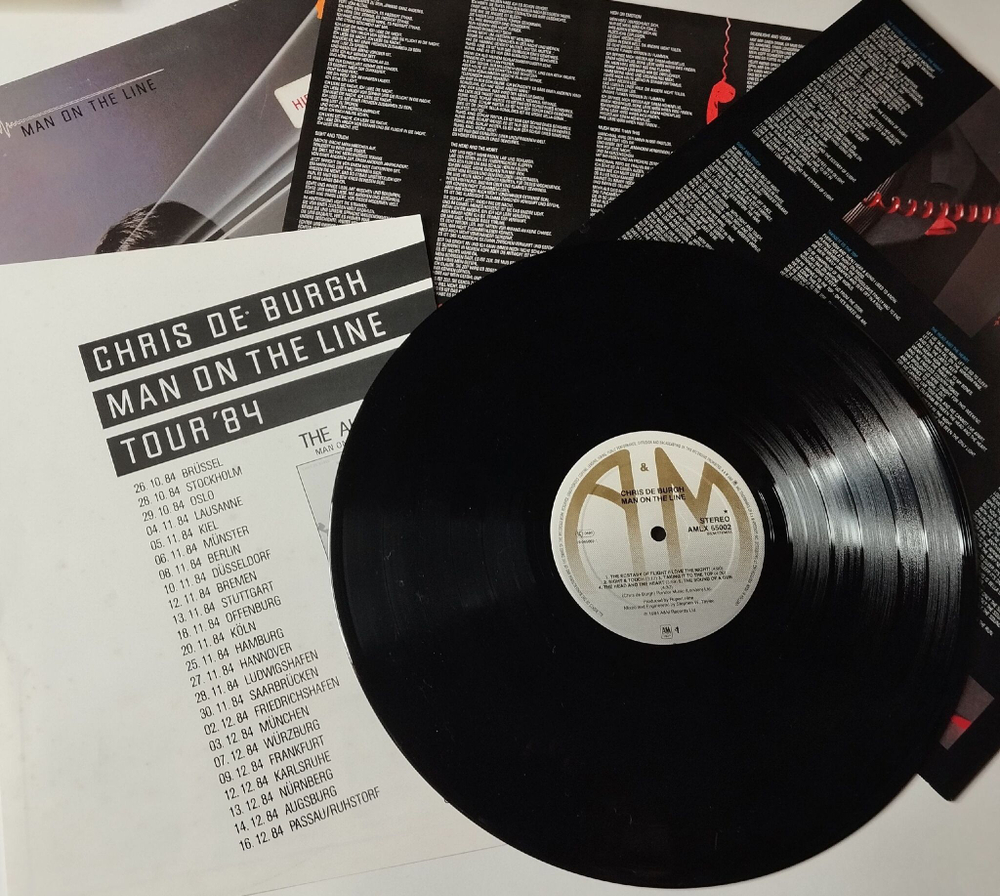 Винтажная виниловая пластинка LP Chris de Burgh Man On The Line (Holland 1984) Moonlight And Vodka