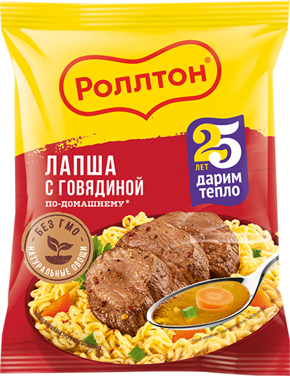лапша яичная Роллтон говяжья 85гр (1х40)
