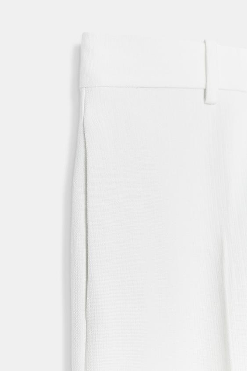 ZARA БРЮКИ ПРЯМОГО КРОЯ — ZW COLLECTION, БЕЛЫЙ