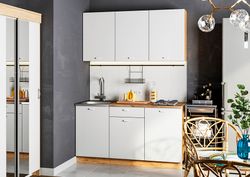 Кухонный гарнитур "Дана" 1,5м (дуб крафт золотой/белый), Интерьер Центр, г.Пенза