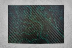 Kydex Topography blue 2,03мм, лист 300x200мм