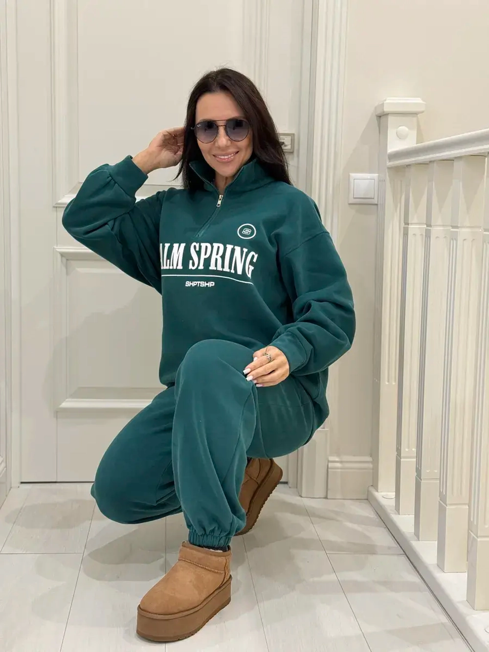 Теплый флисовый спортивный костюм с начесом Palm Spring