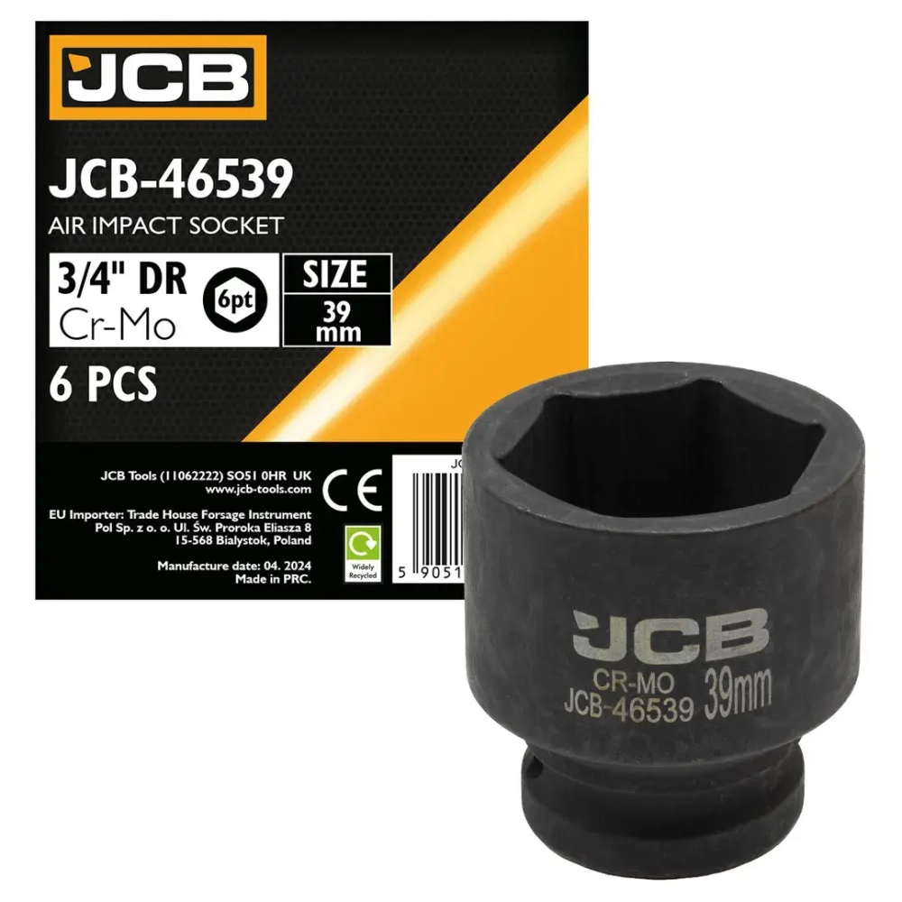Головка ударная 3/4'', 39мм (6гр.) JCB JCB-46539
