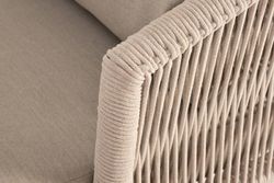 "Верона" лаунж-зона 5-местная плетеная из роупа (веревки), каркас алюминиевый белый, роуп бежевый