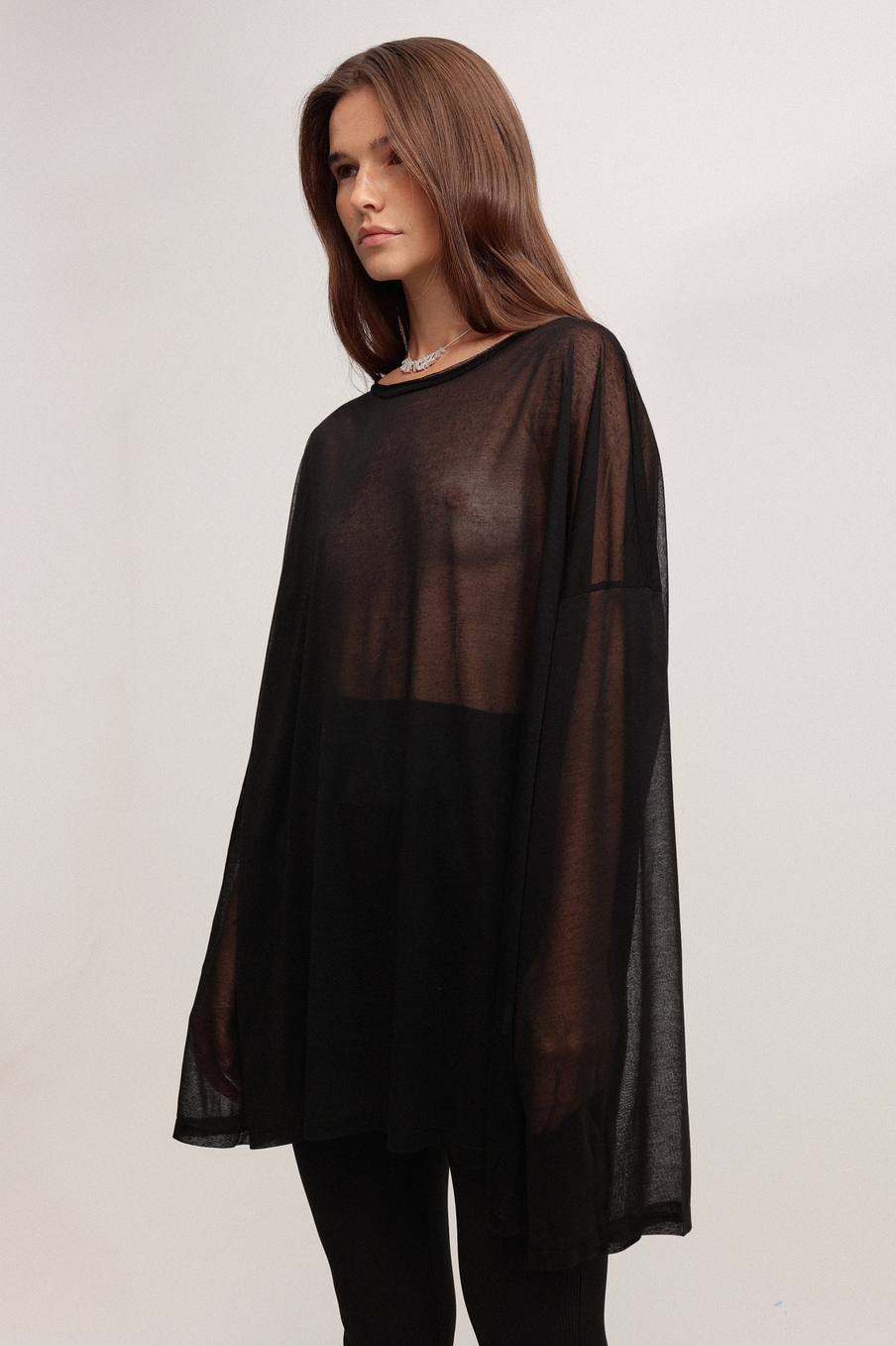 Лонгслив прозрачный