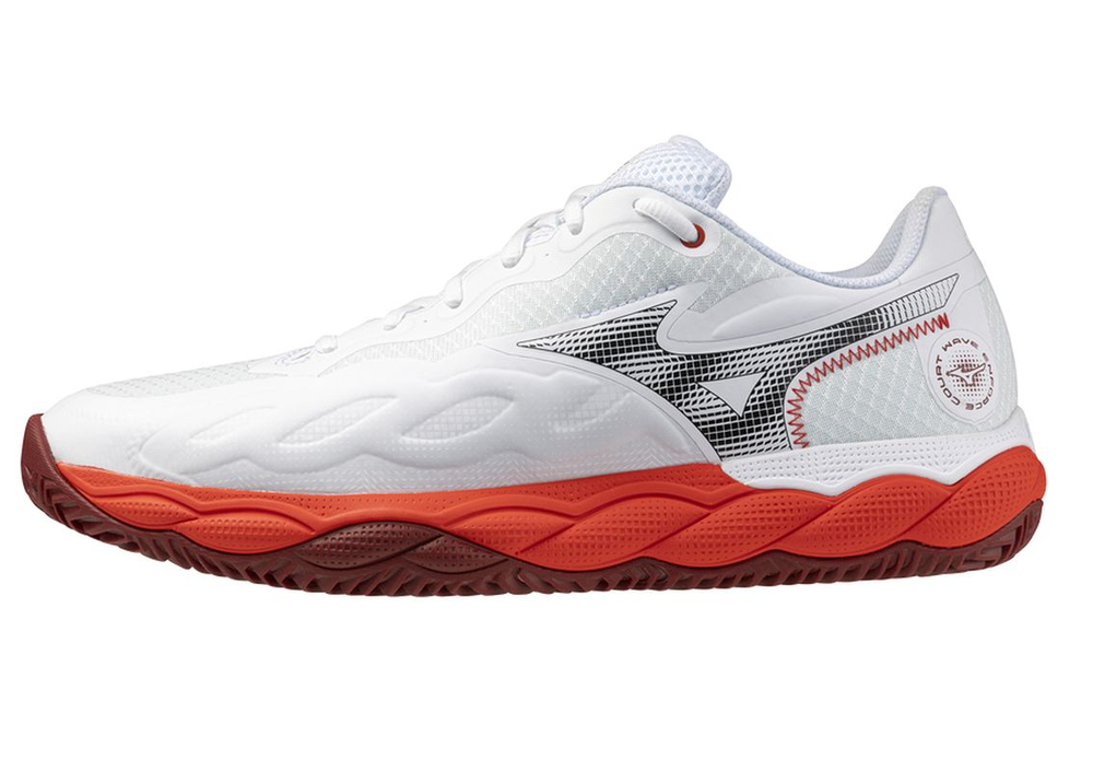 Мужские теннисные кроссовки Mizuno Wave Enforce Court CC - fiery red/white/sun-dried tomato