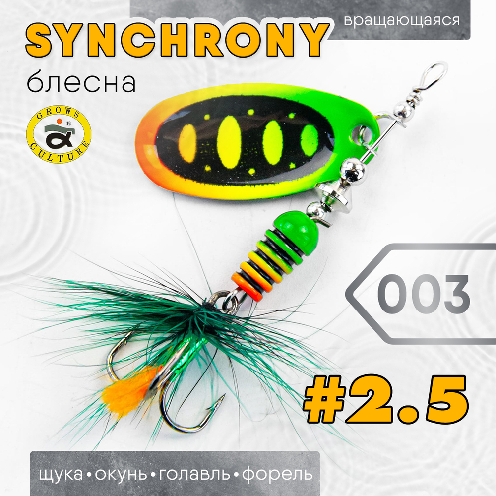Блесна вращающаяся 2.5" (реплика Synchrony)