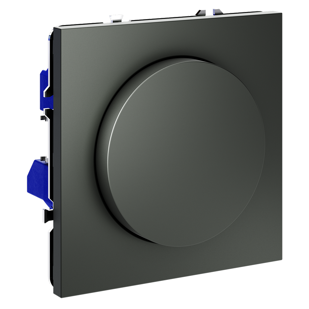 Светорегулятор встраиваемый VOLTUM S70 поворотно-нажимной 600 Вт, (титан)