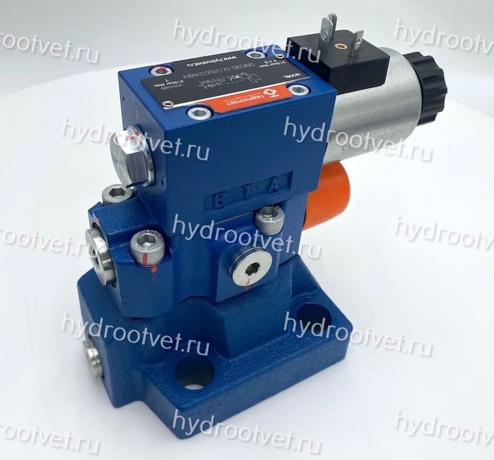 DBW20B2-5X/315YCG24N9K4 - Предохранительный клапан Ду25 с давлением настройки до 315 бар, управление - Y - внешний дренаж с разгрузкой B = открыт с электроуправлением G24