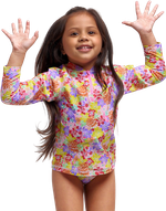 Купальник FUNKITA Toddler Girl's Summer Garden Zippy Rash Vest