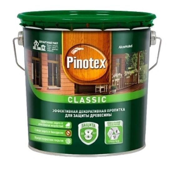 Пропитка-антисептик быстросохнущая 3 в 1 Pinotex classic plus лиственница 2,5л