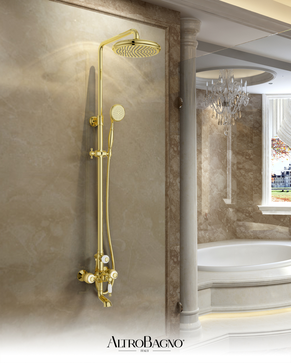 Душевая система AltroBagno Opera 030206 Or
