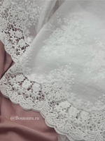 Кружево белое шитье хлопок ажурное 360 мм