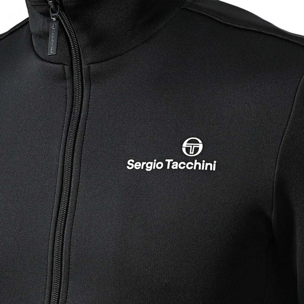 Мужская теннисная кофта Sergio Tacchini Dijon 021 Tracktop - black/white