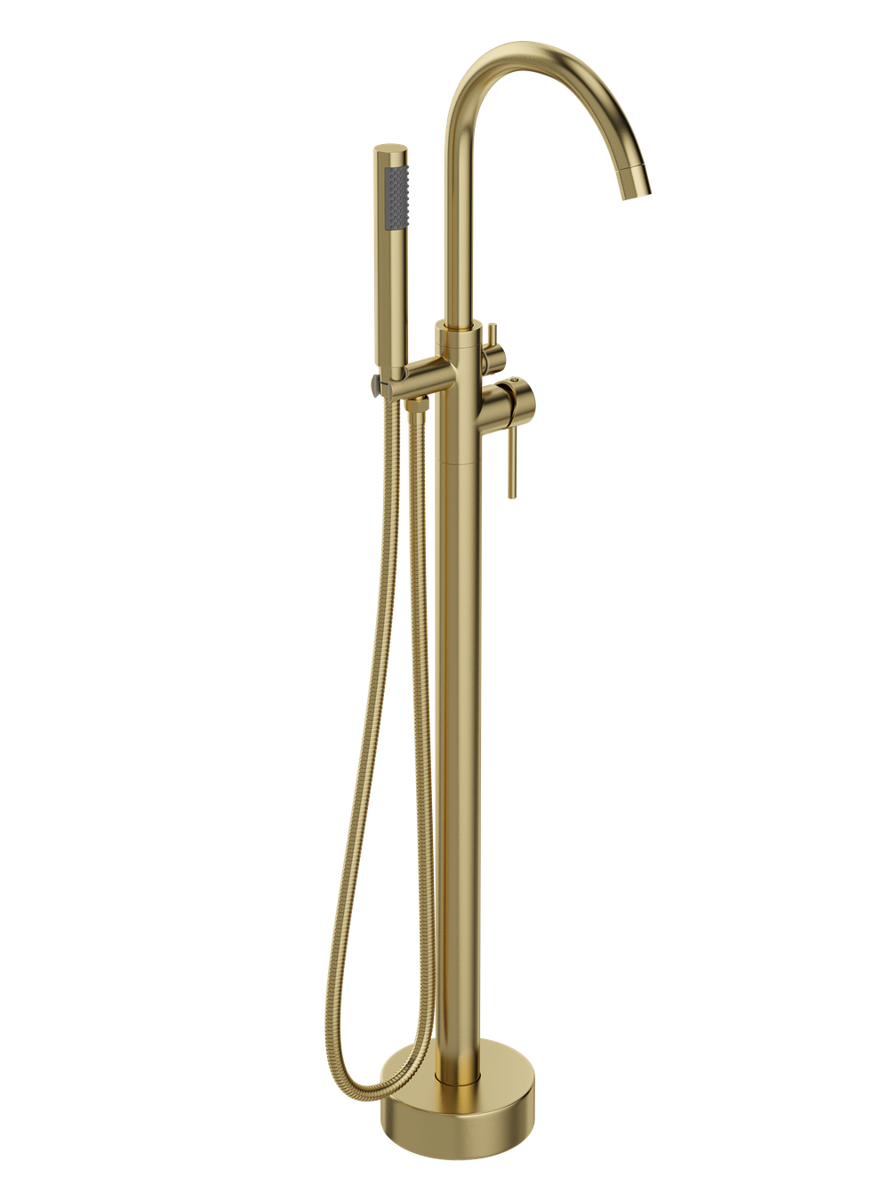 Напольный смеситель для ванны с душем STWORKI Лунд S25130GM матовое золото