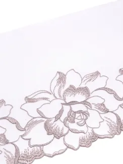 05-111 ОПТ Вышивка на неэл. сетке 21 см, Rose, кофейная роза/бронза