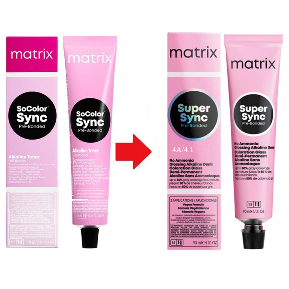 Matrix Super Sync 4A Шатен пепельный 90 мл