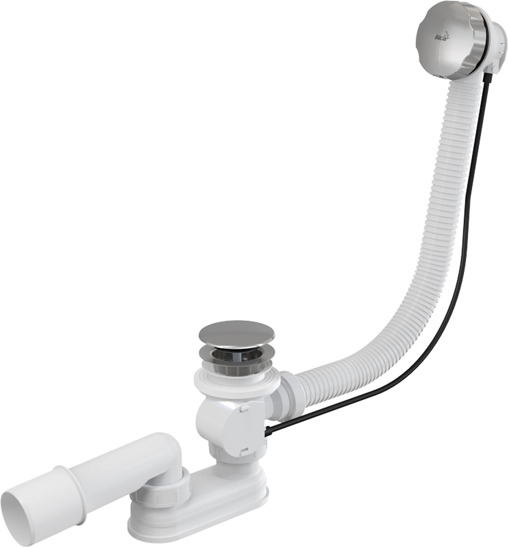 Сифон для ванны автомат, Alca Plast A55KM-80 металл