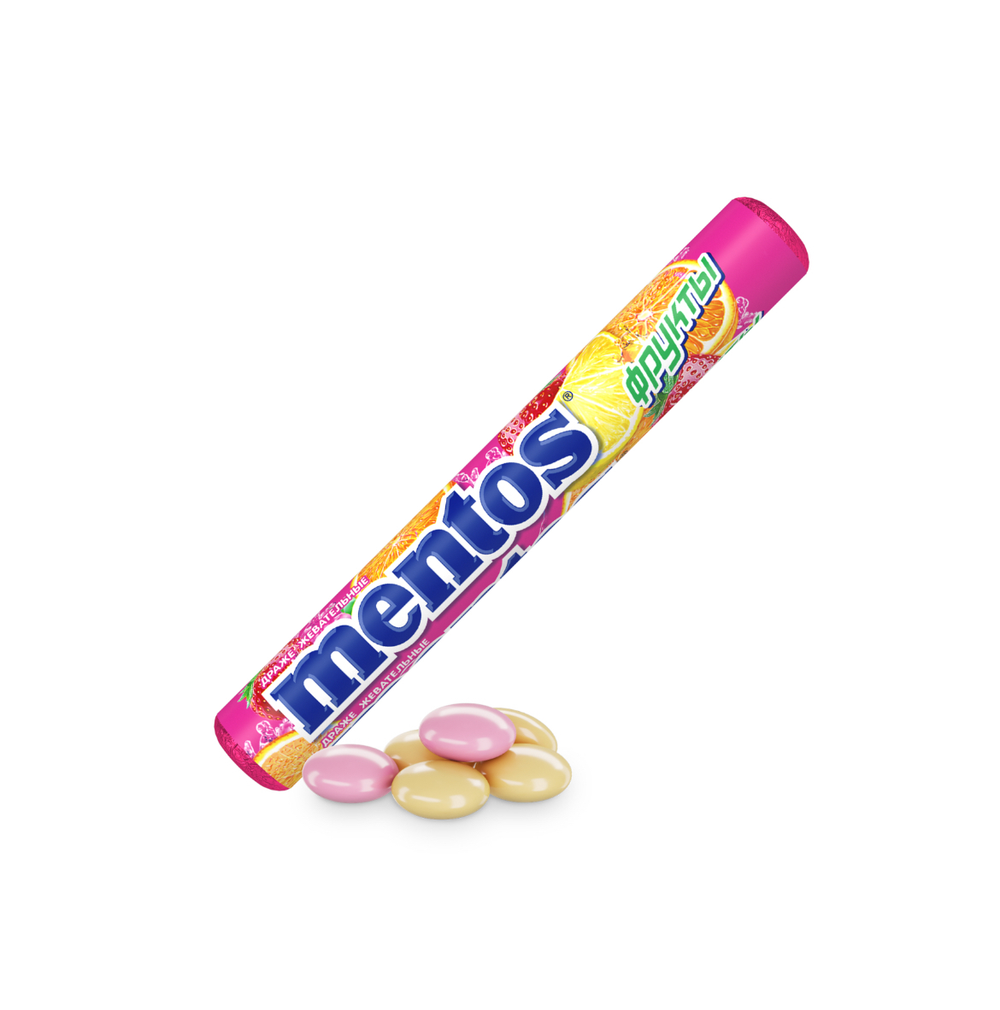 Жевательная резинка Mentos Фрукты 37,5 гр