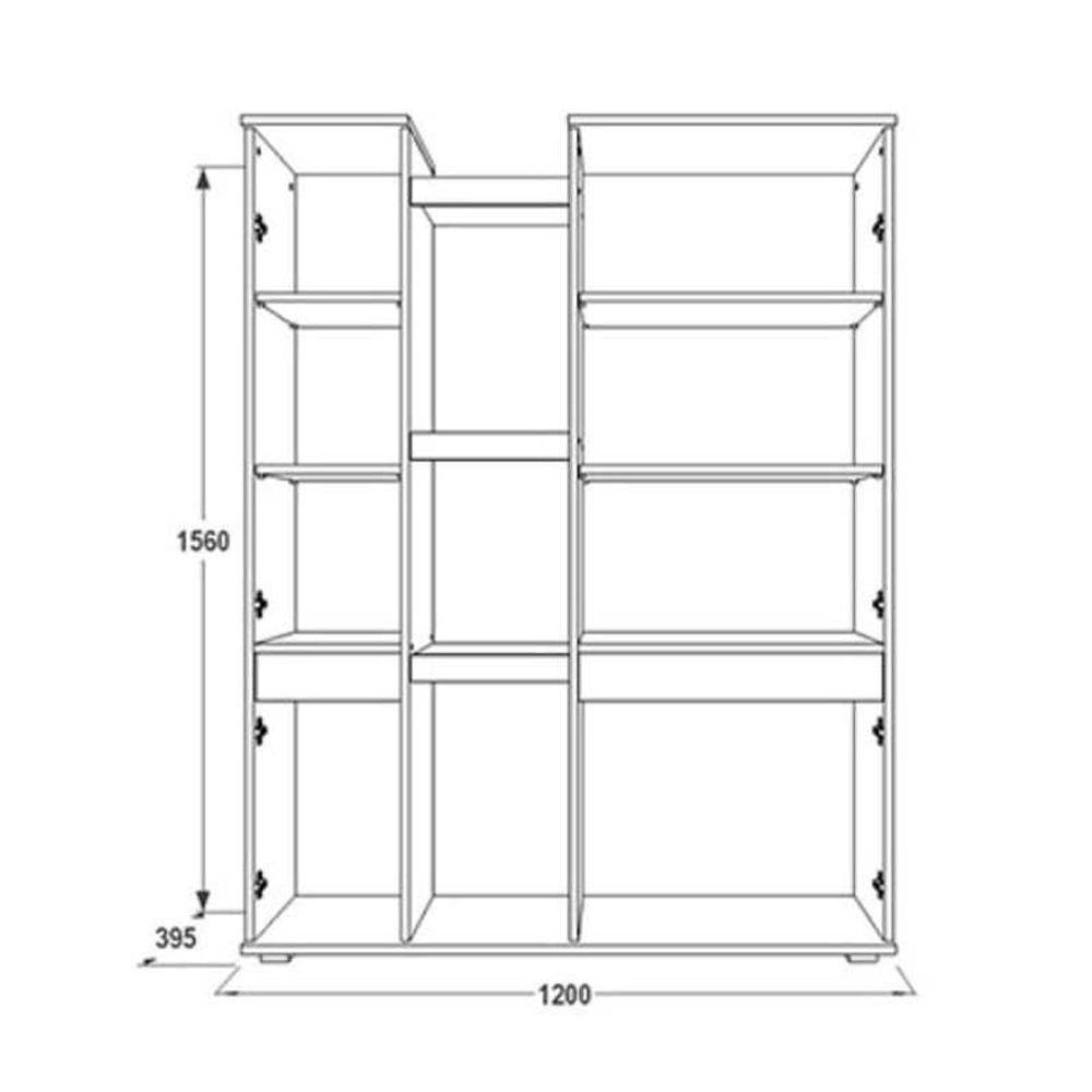 Тумба высокая "Александра 26" (анкор темный/анкор светлый), ЛДСП, Фант-мебель, г. Волжск