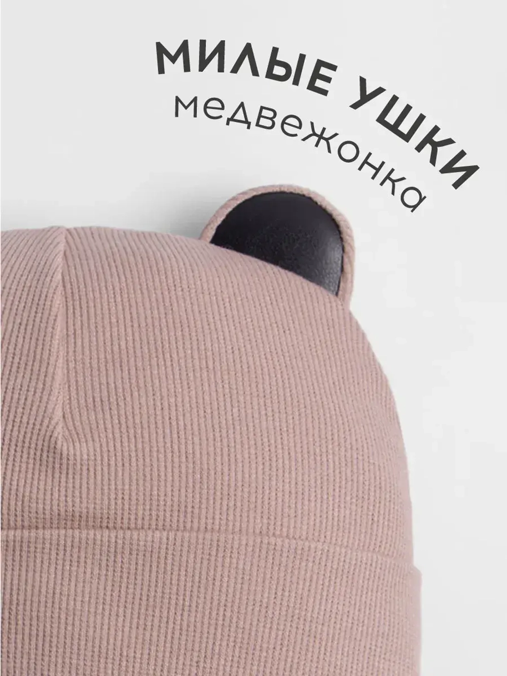 Шапка для мальчика осенняя с ушками