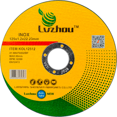 Диск отрезной по металлу и нержавеющей стали LVZHOU 125х1,2х22,23mm, KOL12512