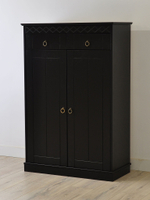 Тумба Индра из МДФ 2 ящика, черная