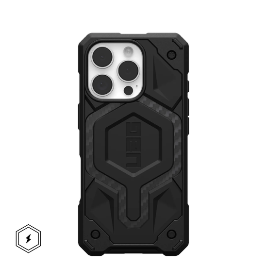 UAG Monarch Pro with MagSafe Series Case for Apple iPhone 16 Pro Carbon Fiber (Чёрный)