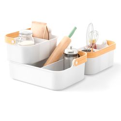 Органайзер Bellwood, 37х27 см, белый/натуральное дерево