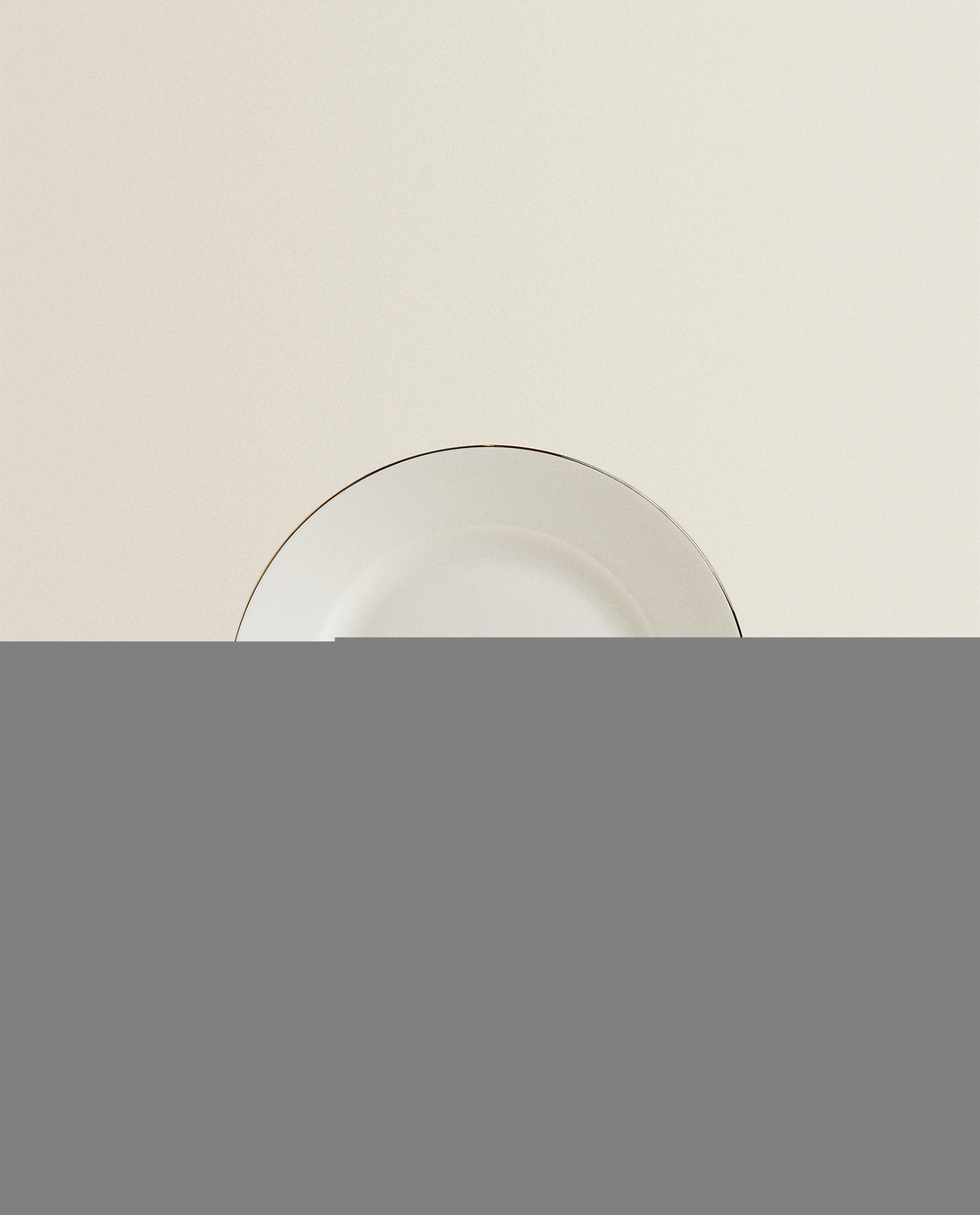 ZARA HOME ТАРЕЛКА ИЗ КОСТЯНОГО ФАРФОРА В ОПРАВЕ