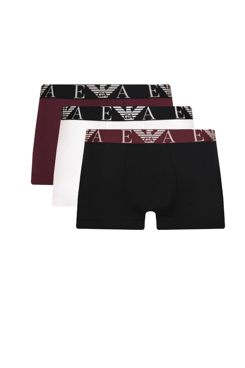 Трусики-боксеры 3шт. Emporio Armani - бордовый(111357 3F715)