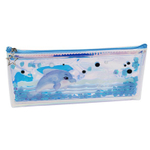 Пенал-косметичка Basir без наполнения, 21*8,5*4 см, серия "Дельфин", с плавающими пайетками, ассорти
