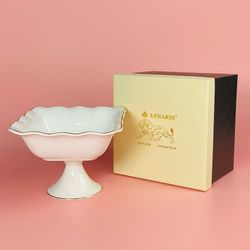 Lenardi 102-151 Квадратная фруктовница 31см на ножке АГАТА в под.уп.(х4)Фарфор