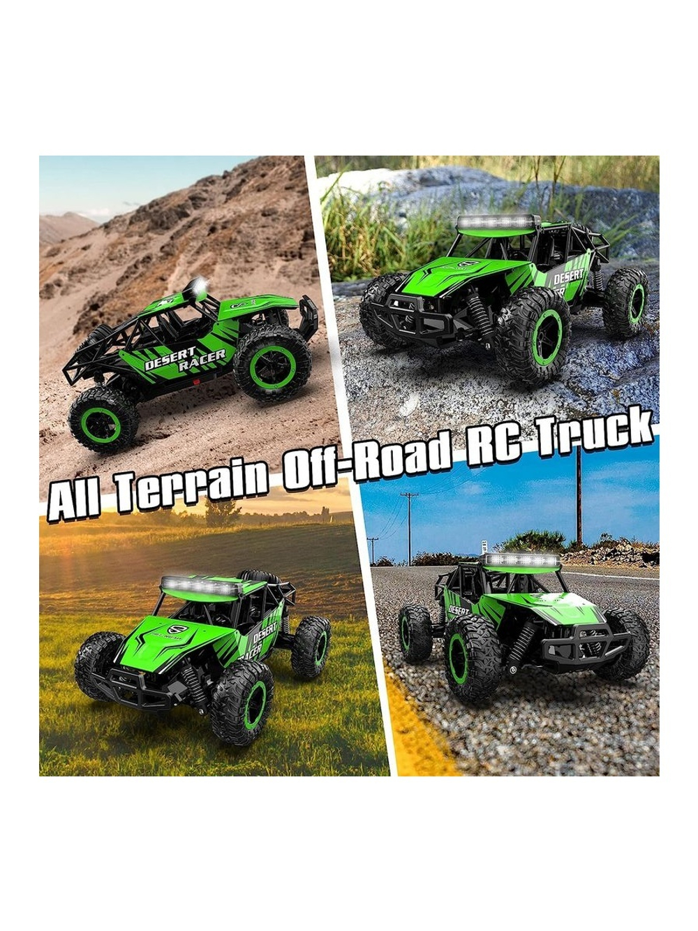 Радиоуправляемый внедорожник Volantex RC Desert King зеленый 4WD 2.4G 1/16 RTR