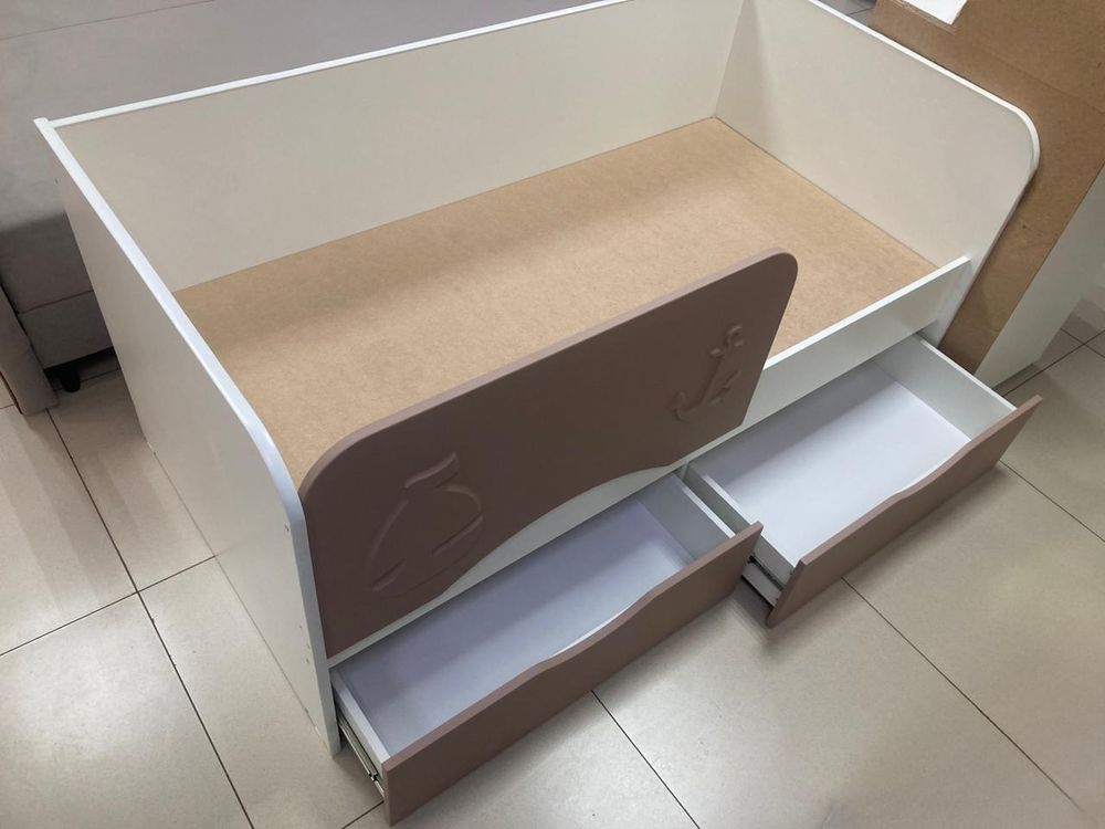 Кровать-софа Кораблик белый/капучино 800*1600