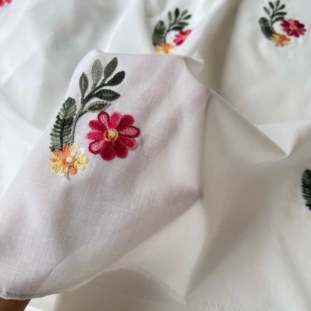 Вышивка с цветами